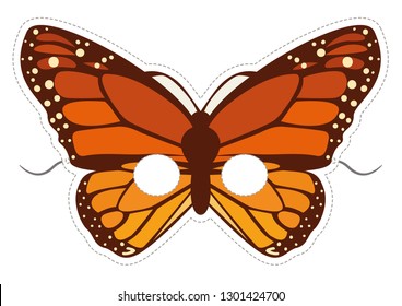Vector mask of monarch butterfly.