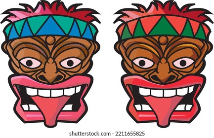 vector mask pattern african art