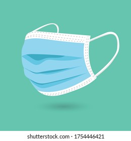 máscara vectorial para protegerse del polvo, bacterias y gérmenes