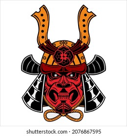 vector mask of samurai ronin, good for design reference