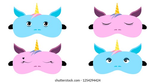 Vector mask for sleep. Vector illustration. Cartoon style