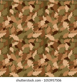 Vector masking texture used from leaves by the military and hunters for camouflage