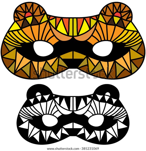 Vector Masquerade Animal Mask Isolated Hand Stock Vector Royalty Free 385231069