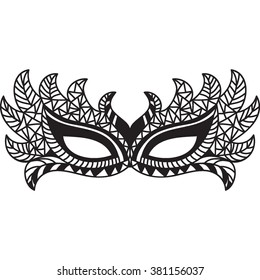 Vector Masquerade Mask. Isolated hand drawn illustration.