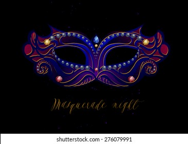 Vector masquerade party poster 