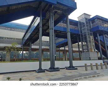 plantilla de ilustración de estación de transporte rápido de masa vectorial