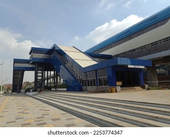 plantilla de ilustración de estación de transporte rápido de masa vectorial