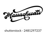 Vector Massachusetts text typography design for tshirt hoodie baseball cap jacket and other uses vector	