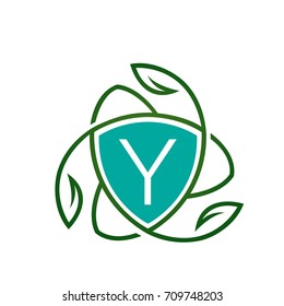 Vector Massage Aqua Shield Letter Y Logo