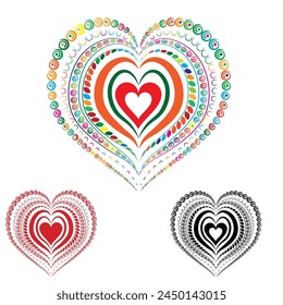 A vector masterpiece featuring a love heart intricately woven with Adobe Illustrator swirls, perfect for digital or print graphics. Elevate your designs with timeless romance and elegance