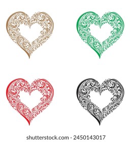 A vector masterpiece featuring a love heart intricately woven with Adobe Illustrator swirls, perfect for digital or print graphics. Elevate your designs with timeless romance and elegance