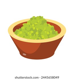 Vector de té matcha en un tazón de Vector aislado.