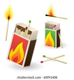 Vector matchboxes with matches