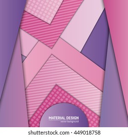 Vector material background. Abstract creative concept layout template. 