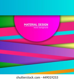 Vector material background. Abstract creative concept layout template. For web and mobile app, paper art illustration design. style blank, poster, booklet. Motion wallpaper element. Flat ui,