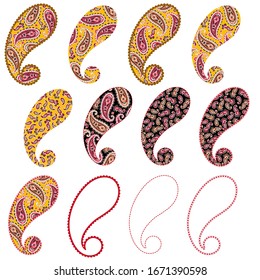 Vector material of beautiful paisley,