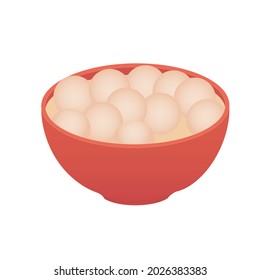 Vector material a bowl of soup round