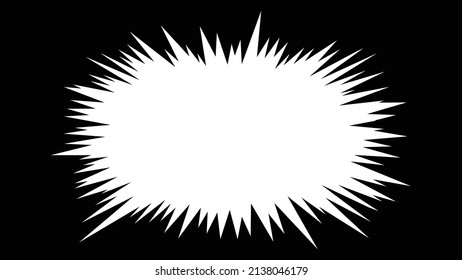 Vector material of cartoon style effect line of concentrated line of black solid flash