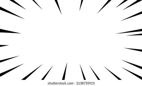 Vector material of cartoon style effect line of black concentrated line