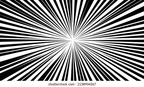 Vector material of cartoon style effect line of black concentrated line