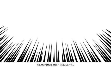 Vector material of cartoon style effect line of black concentrated line