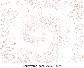 Vector Material Of Cherry Blossom Blizzard Created In Illustrator. Png Has A Transparent Background.