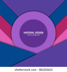Vector material design background. Abstract creative concept layout template. For web and mobile app, paper art illustration design. style blank, poster, booklet. Motion wallpaper element.  Flat ui.