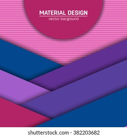 Vector material design background. Abstract creative concept layout template. For web and mobile app, paper art illustration design. style blank, poster, booklet. Motion wallpaper element.  Flat ui.