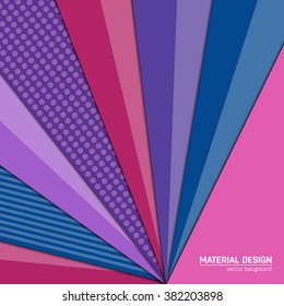 Vector material design background. Abstract creative concept layout template. For web and mobile app, paper art illustration design. style blank, poster, booklet. Motion wallpaper element.  Flat ui.
