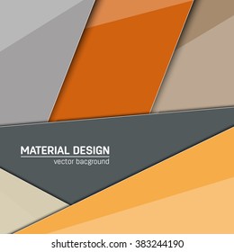 Vector material design background. Abstract creative concept layout template. For web and mobile app, paper art illustration design. style blank, poster, booklet. Motion wallpaper element.  Flat ui.