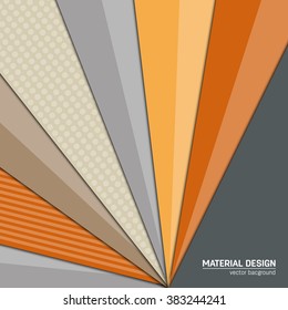 Vector material design background. Abstract creative concept layout template. For web and mobile app, paper art illustration design. style blank, poster, booklet. Motion wallpaper element.  Flat ui.