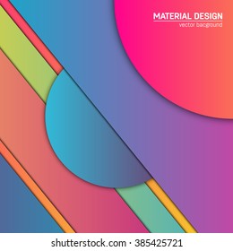 Vector material design background. Abstract creative concept layout template. For web and mobile app, paper art illustration design. style blank, poster, booklet. Motion wallpaper element. Flat ui.