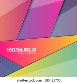 Vector material design background. Abstract creative concept layout template. For web and mobile app, paper art illustration design. style blank, poster, booklet. Motion wallpaper element. Flat ui.