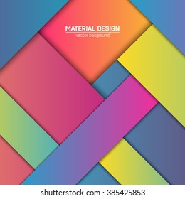 Vector material design background. Abstract creative concept layout template. For web and mobile app, paper art illustration design. style blank, poster, booklet. Motion wallpaper element. Flat ui.