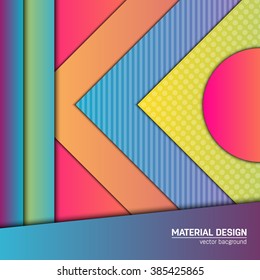 Vector material design background. Abstract creative concept layout template. For web and mobile app, paper art illustration design. style blank, poster, booklet. Motion wallpaper element. Flat ui.