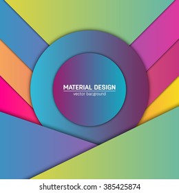 Vector material design background. Abstract creative concept layout template. For web and mobile app, paper art illustration design. style blank, poster, booklet. Motion wallpaper element. Flat ui.