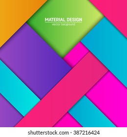 Vector material design background. Abstract creative concept layout template. For web and mobile app, paper art illustration design. style blank, poster, booklet. Motion wallpaper element. Flat ui.