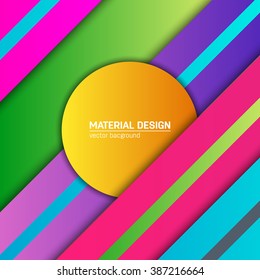 Vector material design background. Abstract creative concept layout template. For web and mobile app, paper art illustration design. style blank, poster, booklet. Motion wallpaper element. Flat ui.