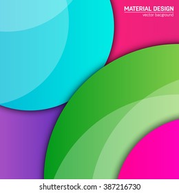 Vector material design background. Abstract creative concept layout template. For web and mobile app, paper art illustration design. style blank, poster, booklet. Motion wallpaper element. Flat ui.