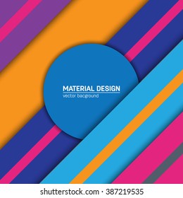 Vector material design background. Abstract creative concept layout template. For web and mobile app, paper art illustration design. style blank, poster, booklet. Motion wallpaper element. Flat ui.