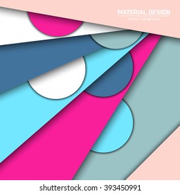 Vector material design background. Abstract creative concept layout template. For web and mobile app, paper art illustration design. style blank, poster, booklet. Motion wallpaper element. Flat ui.