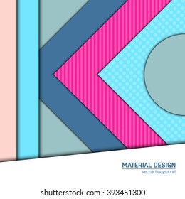 Vector material design background. Abstract creative concept layout template. For web and mobile app, paper art illustration design. style blank, poster, booklet. Motion wallpaper element. Flat ui.