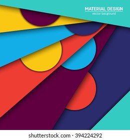 Vector material design background. Abstract creative concept layout template. For web and mobile app, paper art illustration design. style blank, poster, booklet. Motion wallpaper element. Flat ui.