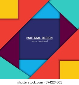 Vector material design background. Abstract creative concept layout template. For web and mobile app, paper art illustration design. style blank, poster, booklet. Motion wallpaper element. Flat ui.