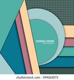 Vector material design background. Abstract creative concept layout template. For web and mobile app, paper art illustration design. style blank, poster, booklet. Motion wallpaper element. Flat ui.