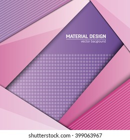 Vector material design background. Abstract creative concept layout template. For web and mobile app, paper art illustration design. style blank, poster, booklet. Motion wallpaper element. Flat ui.