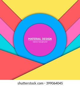 Vector material design background. Abstract creative concept layout template. For web and mobile app, paper art illustration design. style blank, poster, booklet. Motion wallpaper element. Flat ui.