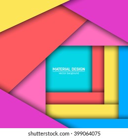 Vector material design background. Abstract creative concept layout template. For web and mobile app, paper art illustration design. style blank, poster, booklet. Motion wallpaper element. Flat ui.