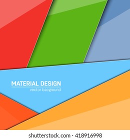 Vector material design background. Abstract creative concept layout template. For web and mobile app, paper art illustration design. style blank, poster, booklet. Motion wallpaper element. Flat ui.
