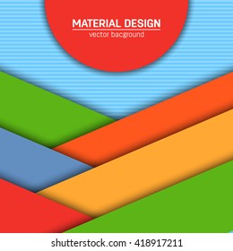 Vector material design background. Abstract creative concept layout template. For web and mobile app, paper art illustration design. style blank, poster, booklet. Motion wallpaper element. Flat ui.